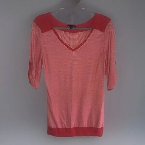 Gap Women’s medium sweater striped‎ V- Neck